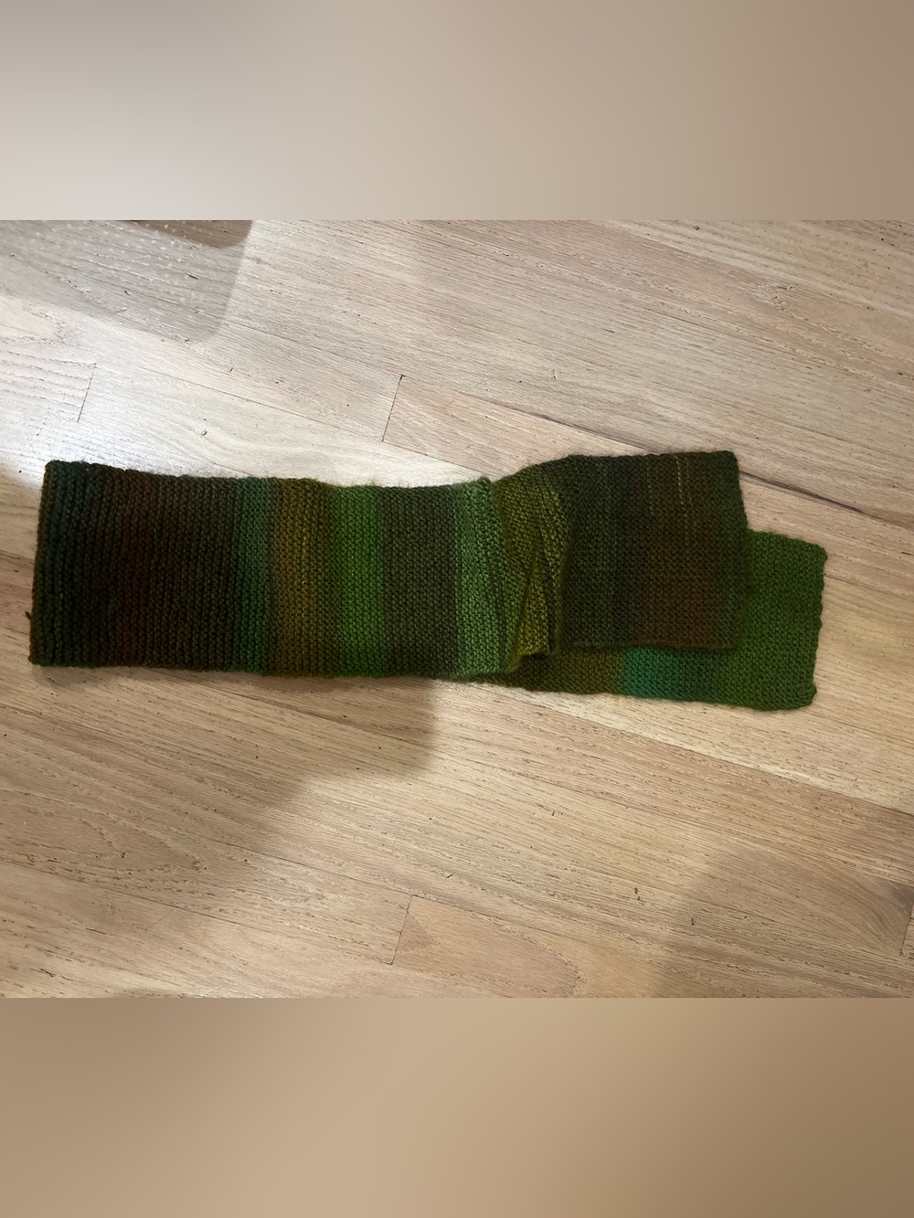 Green Striped Knit Kids Leggings